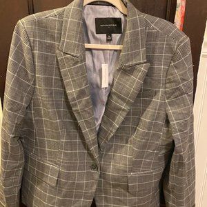Gray Plaid Banana Republic Women's Blazer, Size 16, Brand New Jacket